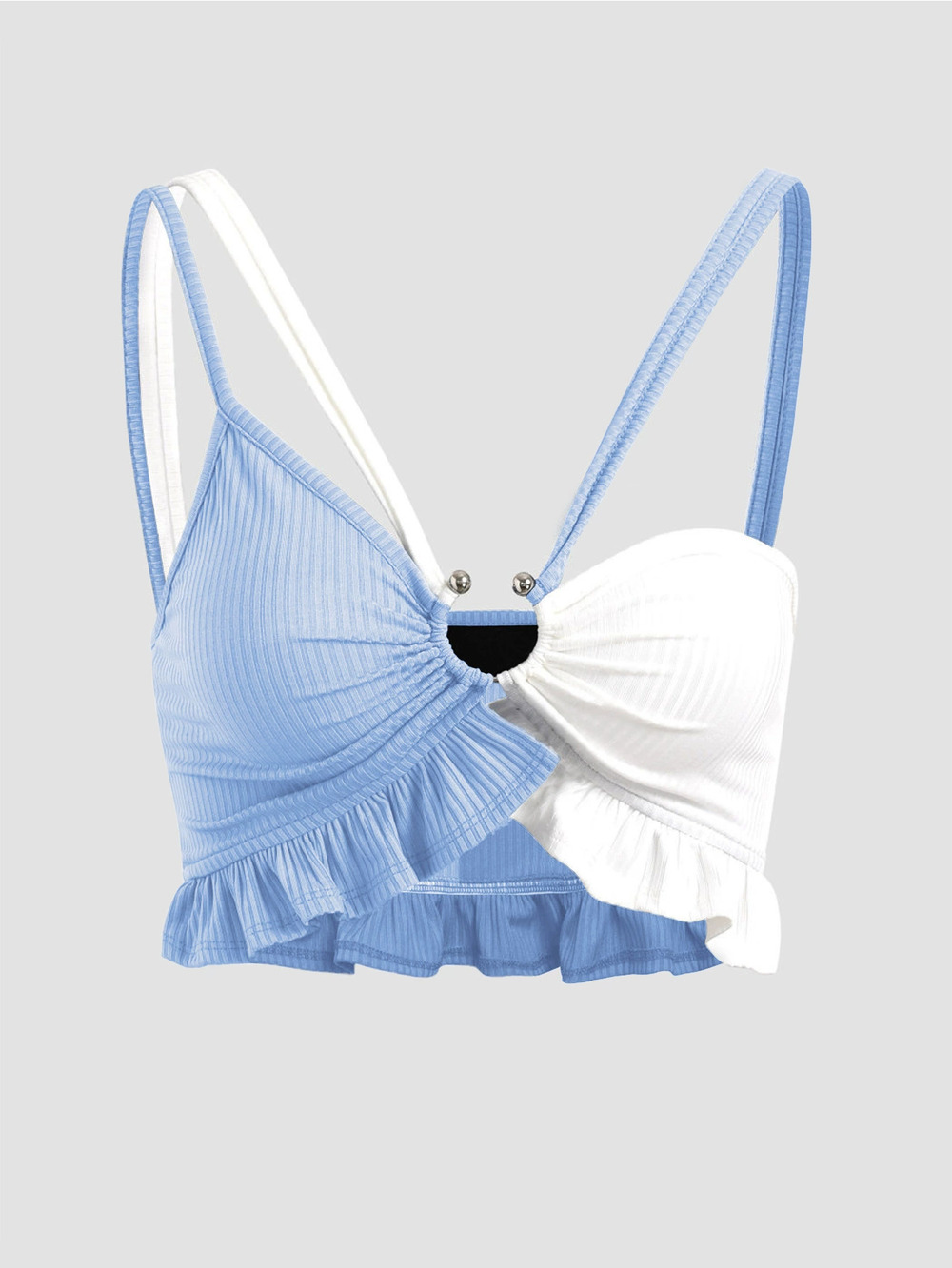 ZARA Spring Summer Solid Color Slim Fit Crop Top Camisole